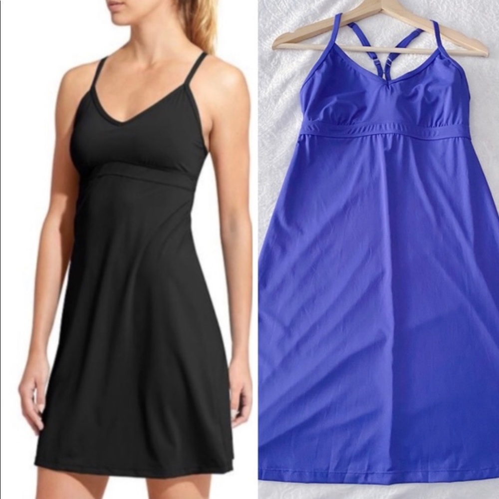 Athleta Blue Fitness Swim Dress